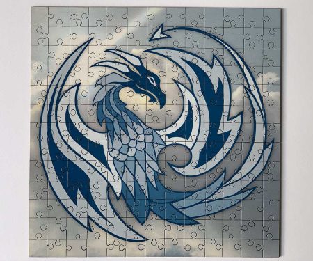 Puzzle bois Dragon Feng Shui 24 x 24 cm