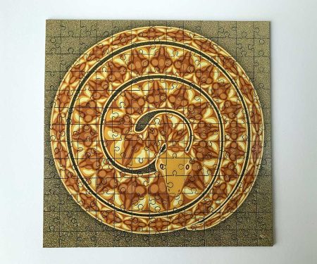 Puzzle Serpent Feng Shui Bois vu de haut 24 x 24 cm